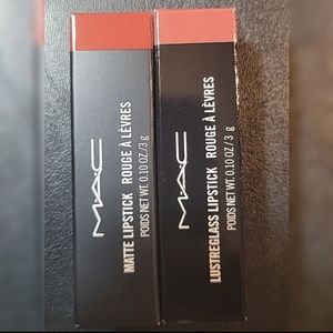 MAC Cosmetics Lipstick Bundle - Lustregloss & Matte - Business Casual & Chili